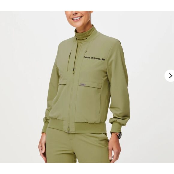 Figs Jackets & Blazers - FIGSPRO Bomber Jacket in Sage- Size XXL